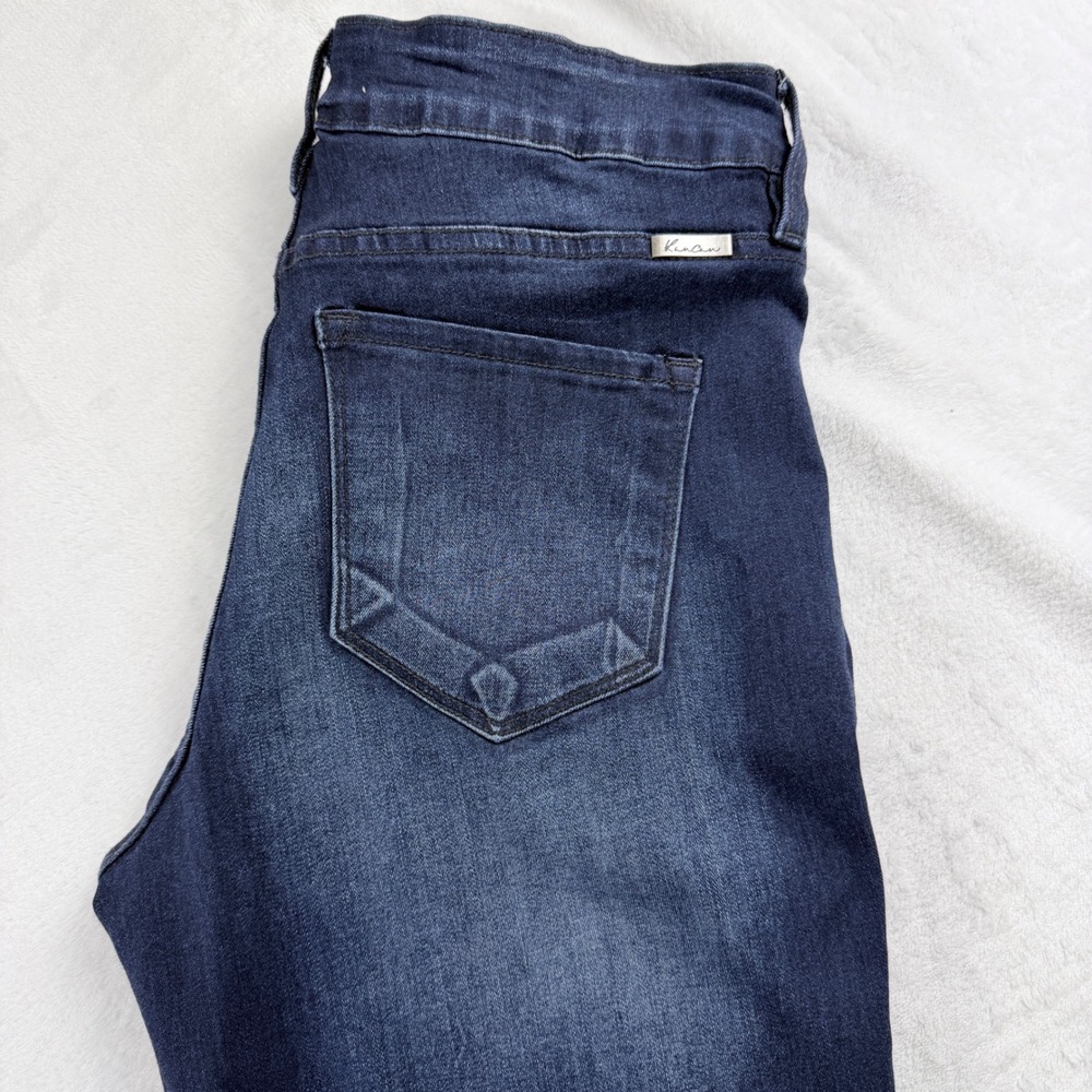 KanCan Petite Flare Jeans Dark Wash Whiskering Size 11/29 KC6102D-PT - Picture 9 of 10